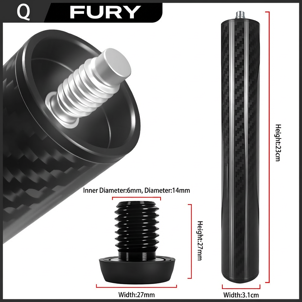 Black Carbon fiber-FURY Cue Extension