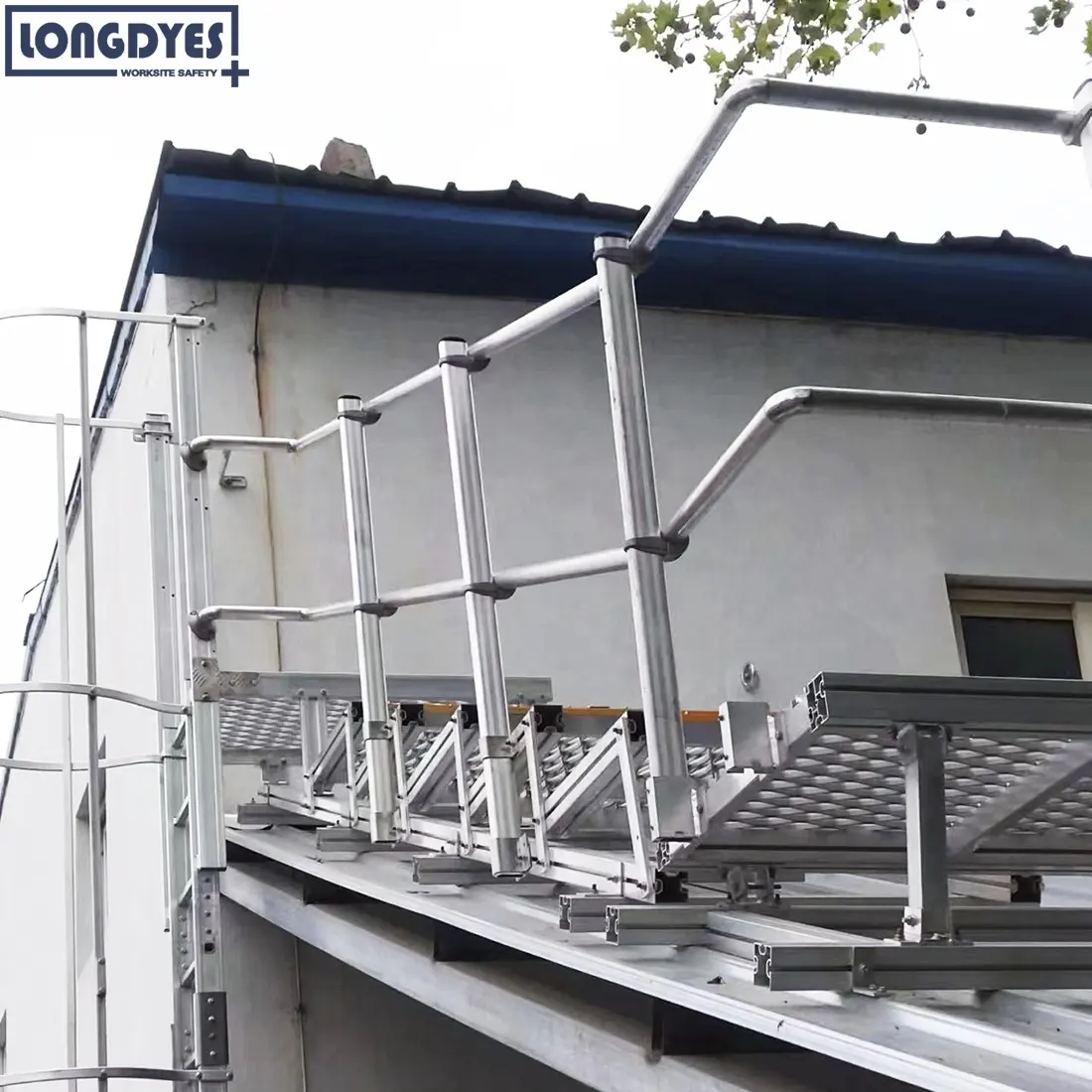 Camino de pasarela de aluminio, sistema de plataforma de acceso para techo, escaleras personalizadas