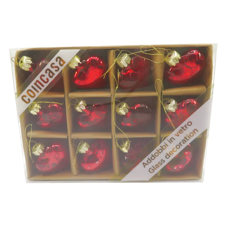 Portamonecard personalizzato 4cm tema invernale palla di natale decorazione in vetro