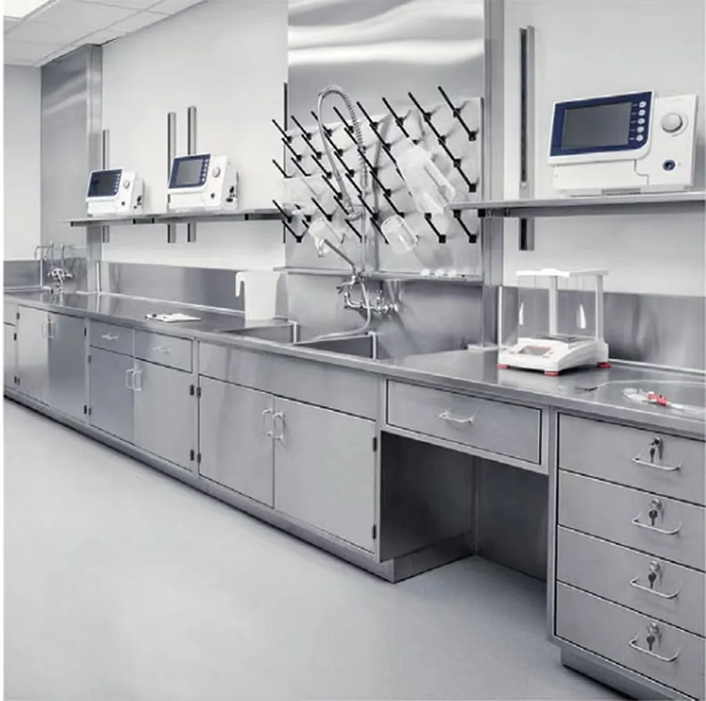 Muebles de laboratorio químico de alta calidad, mesa de trabajo de acero inoxidable, Banco de laboratorio para universidades y hospitales