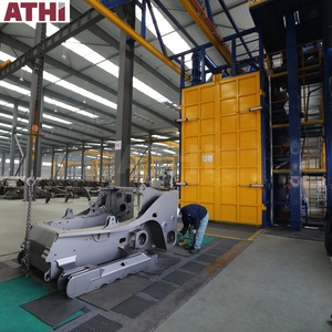 ATHI robotik boya otomatik araba tampon boyama hattı çelik tünel Shot kumlama ve Abrator makinesi elektrikli yakıt kullanılan durum - Product Image 5