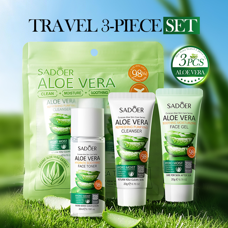 51554 Ensemble de voyage 3 pièces à l'Aloe Vera