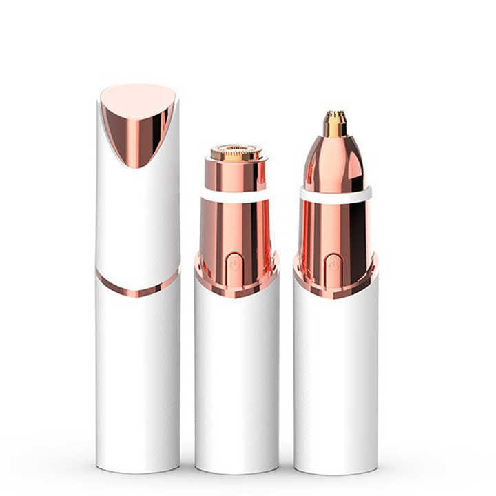 2-in-1 Rechargeable Electric Epilator for Women Portable Face Shaver Eyebrow Trimmer Lip Body Facial Hair Remover Customizable