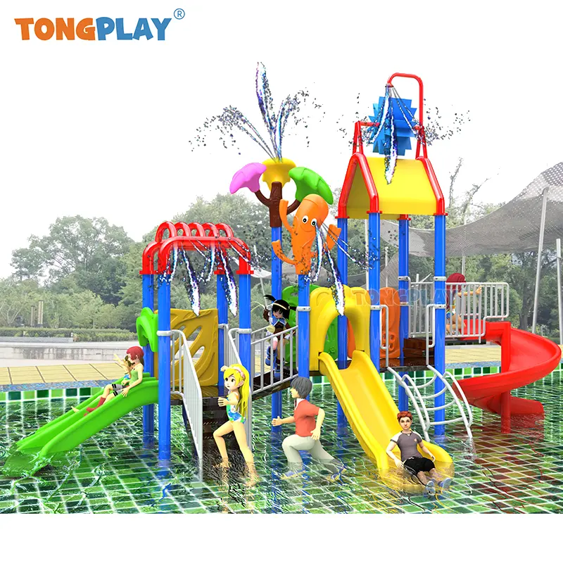 Aqua Plastic Slide Playground Equipment Water Splash Parque de atracciones Juego Deslizante para piscina Resort Park