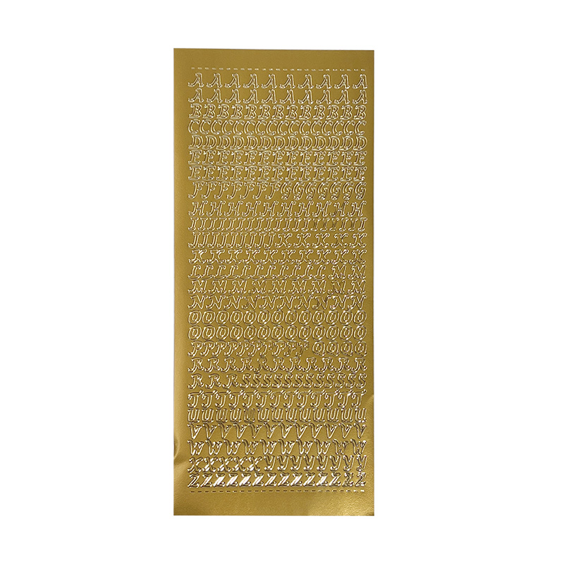 Lettres majuscules dorées