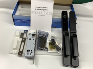 盗難防止安全指紋ttlockアプリ引き戸白いハンドルロックフック防水屋外スマートロックハンドル付き