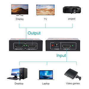Divisor HDMI 1x2, compatible con 4K, 30HZ, con gestión EDID inteligente, compatible con HDMI, HDCP para cine en casa, distribuidor de vídeo de salida 1 en 2 - Product Image 4