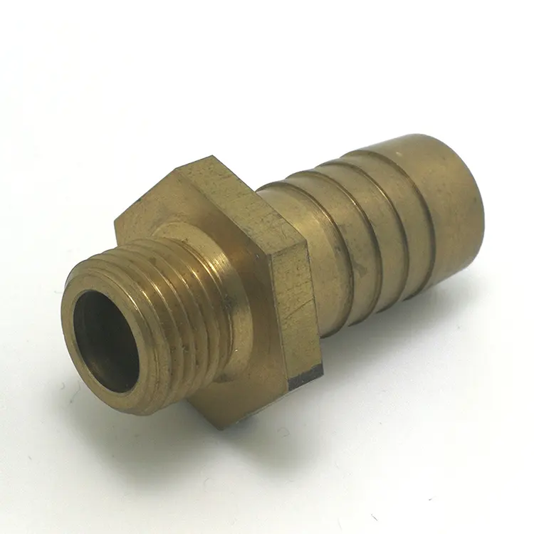 low price precision customized smooth surface cnc machining copper parts Hose connector pipe fitting