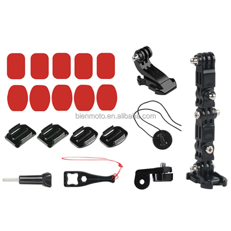 Adattatore per casco moto con supporto laterale anteriore per GoPro Hero 10/9/8/7/6 Black Go Pro Accessory