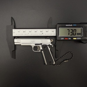 1:3 ölçekli Mini Gun anahtarlık, alaşım tabanca modeli ile yükseltilmiş Kimber 1911 tasarım, olmayan ateşleme el yapımı tahsil oyuncak yetişkinler için - Product Image 4
