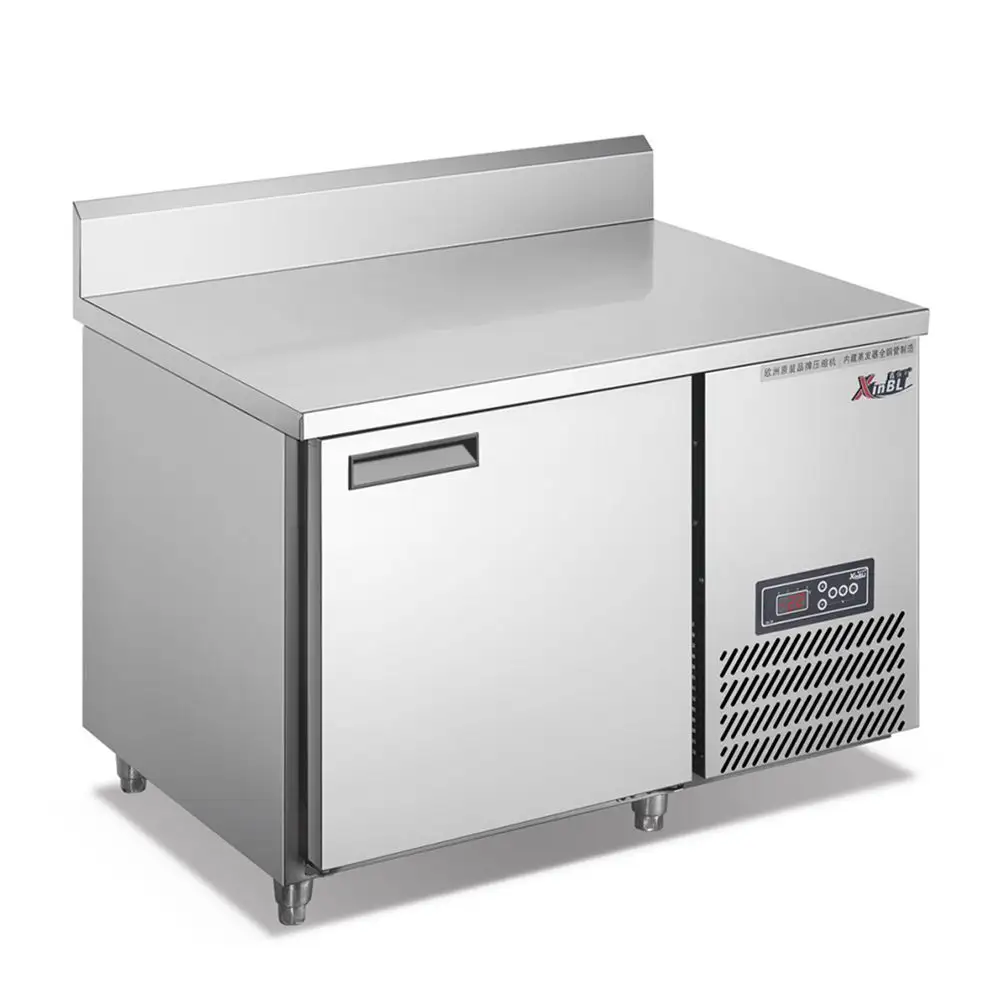 Eficiente Ahorro de tiempo Innovador banco de trabajo de acero inoxidable refrigerador debajo del refrigerador de mesa