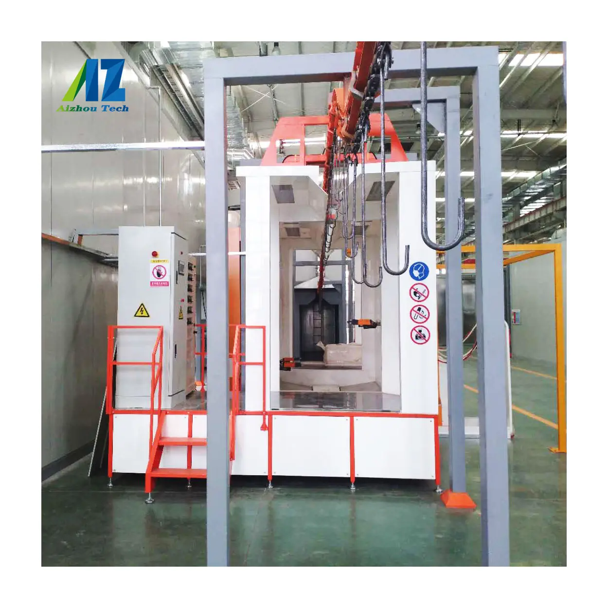 Linea di produzione automatica della macchina di rivestimento del metallo del rivestimento della polvere dell'attrezzatura di verniciatura di Aizhou