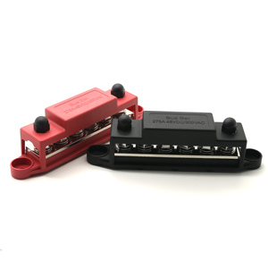 High Quality Marine Electric <strong>Busbar</strong> 4 Stud <strong>3</strong>/8&quot; M10 Post Battery Power Distribution Terminal Block - Product Image 1