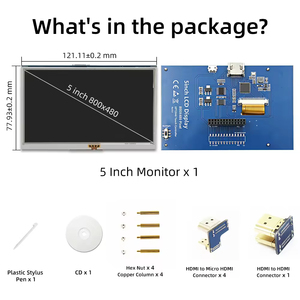 5 Zoll 800*480 TFT LCD-Touchscreen-Anzeige modul für Raspberry Pi 5 4 3