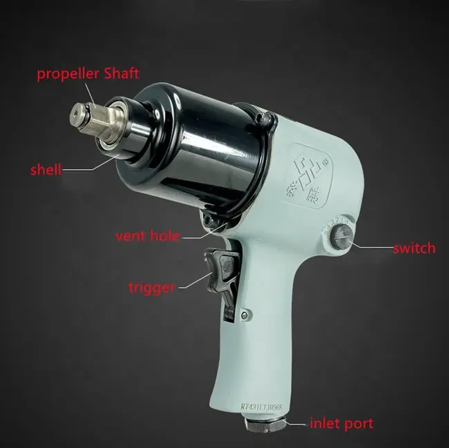 Ferramenta manual para remoção de parafuso, 7500rpm, 1/2 polegadas, cabeça quadrada, ferramentas de ar, rebite, pistola, outros ferramentas pneumáticas usadas para bomba de ar