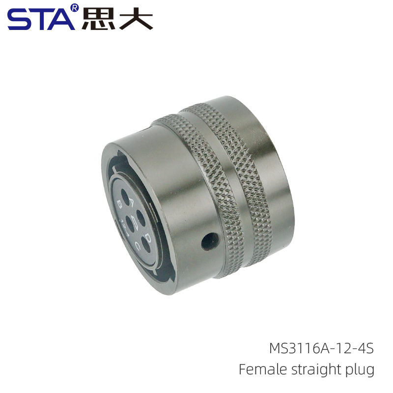 MS3116A-12-4S Conector hembra recto