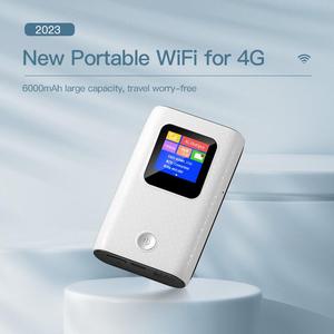 Kuwfi เราเตอร์ไร้สาย150Mbps แบตเตอรี่6000mAh 10ผู้ใช้แบบพกพามือถือ4G ฮอตสปอตเราเตอร์ WiFi กับข้อมูลทั่วโลก1.1GB - Product Image 3