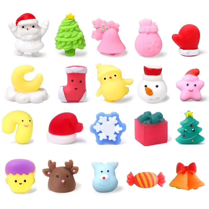 10 teile/los Weihnachts serie Squishy Toy Weihnachts mann Anti-Stress-Ball Squeeze Mochi Rising Toys Weiches klebriges Stress-Reliever-Spielzeug