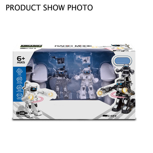 2หุ่นยนต์แพ็ค2.4กรัม RC ของเล่นต่อสู้หุ่นยนต์สำหรับแบบโต้ตอบ K.O 2.4กรัมไฟเสียง