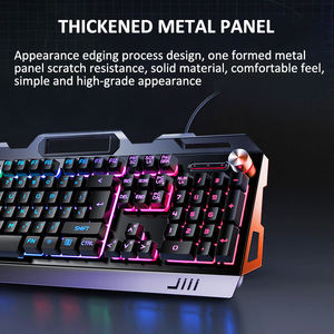 Nuevo combo de teclado y ratón con cable para juegos, luz trasera de sensación mecánica para PC, luz LED de arcoíris de escritorio - Product Image 5