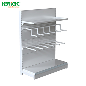 High bright Double Side Custom ized Farbe Rückwand Luxus <span class=keywords><strong>Display</strong></span> Rack Supermarkt Regal mit <span class=keywords><strong>Display</strong></span> Haken