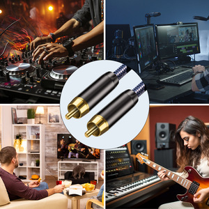 家庭影院用低音炮电缆RCA公对公HiFi 5.1 SPDIF立体声同轴音频电缆，高清电视，放大器扬声器音箱 - Product Image 5