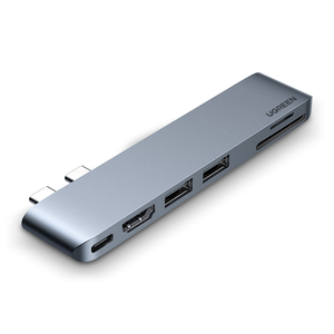 适用于MacBook的UGREEN USB C集线器适配器，配有4k-hdmi迅雷3 100瓦电源传输SD TF读卡器和2个USB 3.0端口 - Product Image 1