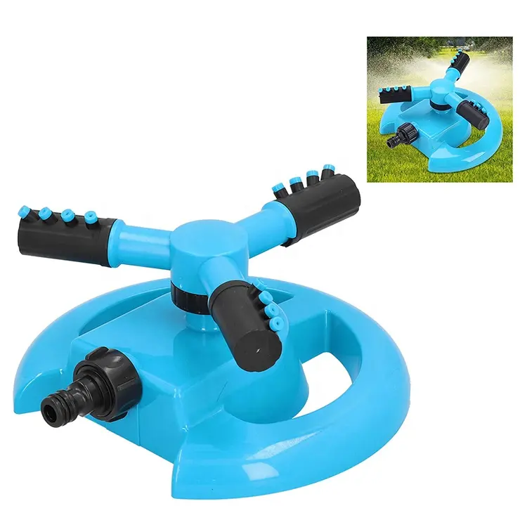 Mainan Sprinkler air taman 360 derajat, sistem irigasi otomatis untuk tanaman halaman rumput bunga berputar semprotan percikan air anak-anak