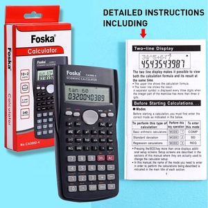 FOSKA calcolatrice matematica 2 linee di ingegneria calcolatrici scientifiche grande Display studente insegnante funzione calcolatrice produttore - Product Image 3