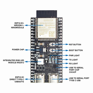 ESP32-S3 Wifi BT Modul Entwicklungs platine für Arduino IDE ESP32-S3-WROOM-1 N8R2 44Pin Typ-C Flash 8M PSRAM ESP32 S3