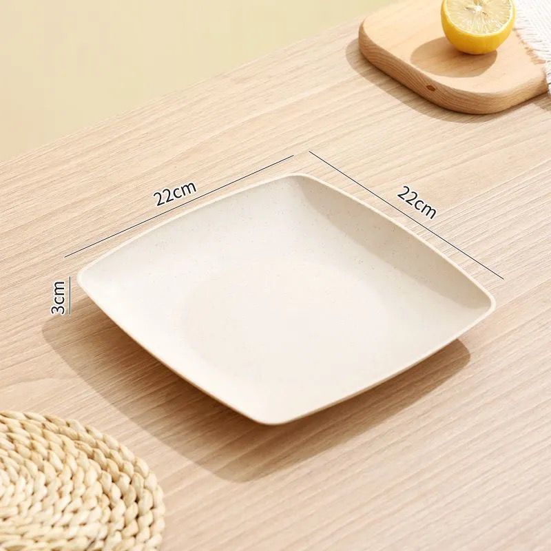 Medium square plate 2222cm-1 beige