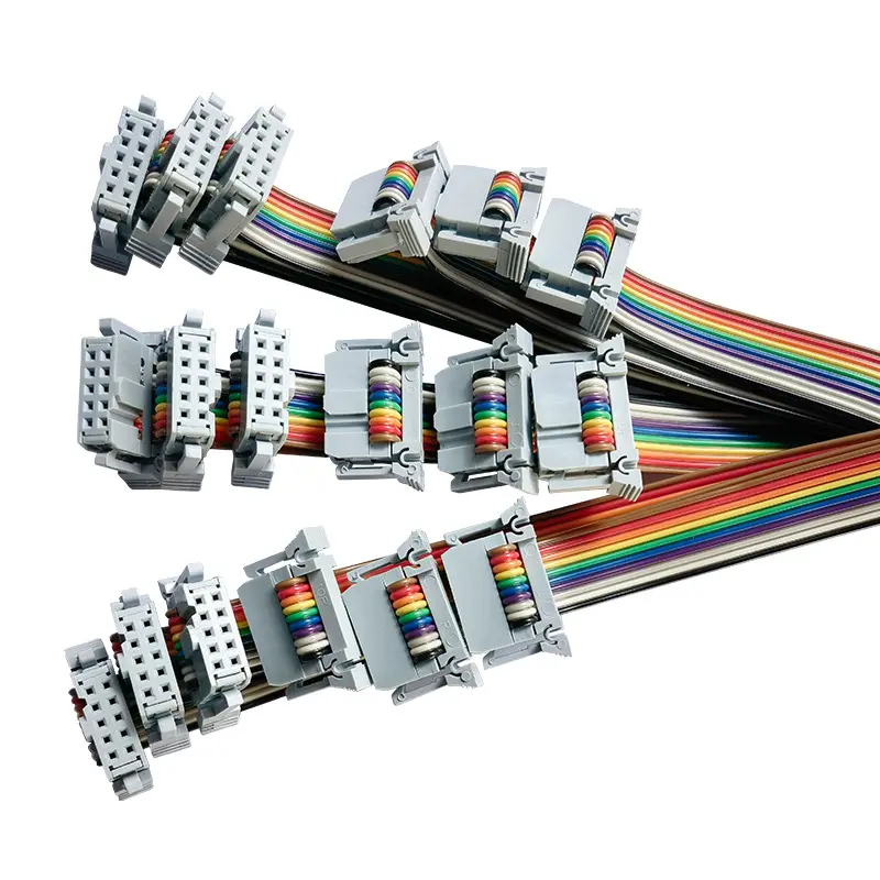Üreticileri özelleştirilmiş yüksek kalite 2.54 IDC kablosu 10 terminali yay toka FC10P2651 IDE uzatma kabloları kablo demeti