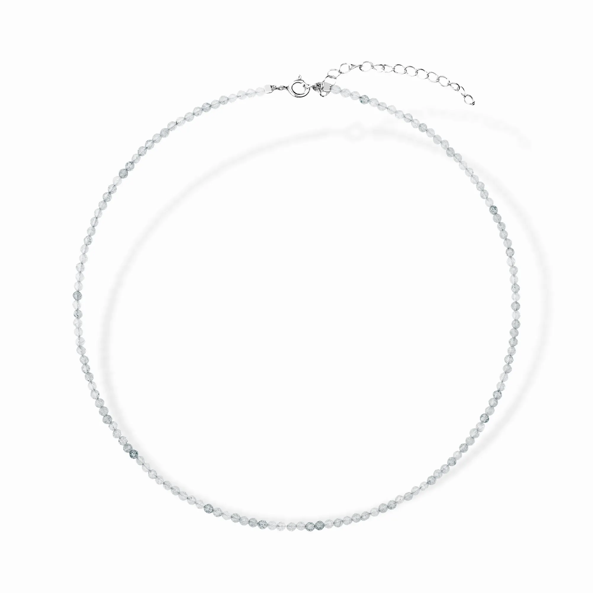 MINIMAL!ST Dia collier métal précieux 925 argent Sterling hypoallergénique élégant collier chaîne pour femme avec gemmes bijou de mode