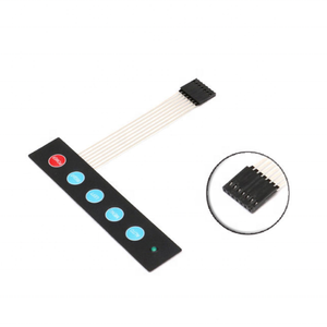 1X5 Matrix 5 Tasti Numerici Membrana Tastiere Tastiere con LED