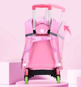 Stile carino per gattino rosa stampato zaino per studenti Set con scatola del pranzo Trolley e astuccio tre pezzi kit per ragazze - Product Image 4