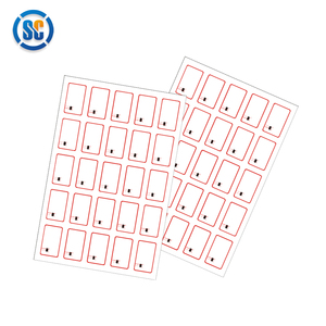 Çip kakma 1K Prelam RFID kakma levha A4/A3 boyutu 0.5mm PVC RFID kart kakma levha Pvc kart malzeme için Rfid taban malzemesi