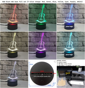 タッチセンサー付きUSBLEDナイトライト3Dアクリル画像RGB7色はファンへのギフトをカスタマイズできます部屋の装飾テーブルナイトランプ - Product Image 5