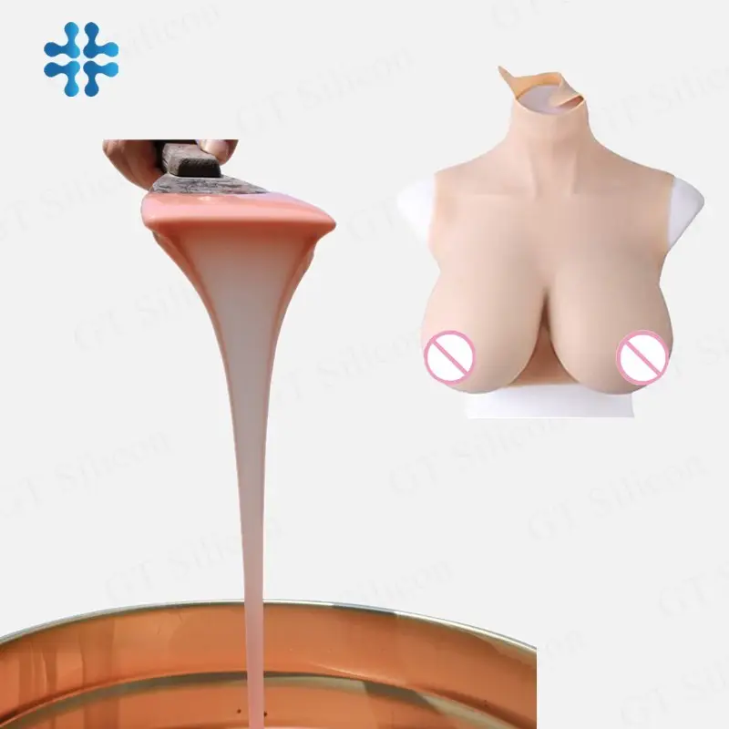 Borracha líquida de silicone para fundição da mama, preço de fábrica, RTV-2, seguro,