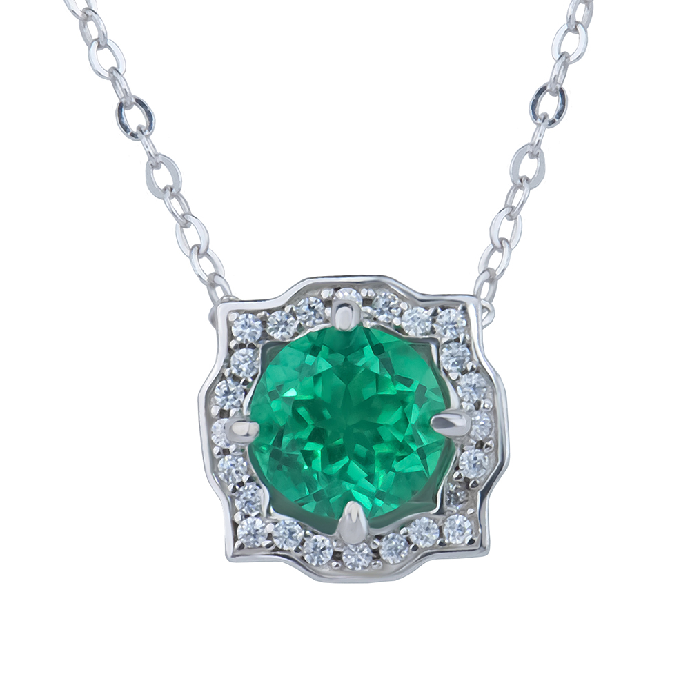 infinity emerald pendant
