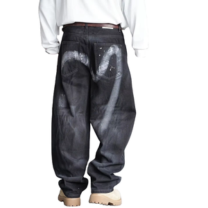 Top-Angebot Modische Y2K Streetwear Oversized Baggy Hip-Hop-Jeans in Schwarz für Herren - Product Image 4