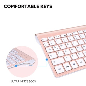 好卖廉价迷你粉色多设备无线键盘适用于Windows Mac电脑Android iOS平板电脑智能ph - Product Image 3