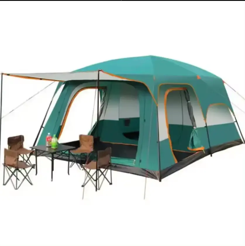 Tenda otomatis berbentuk A anti hujan, tenda berkemah luar ruangan pantai murah tahan air