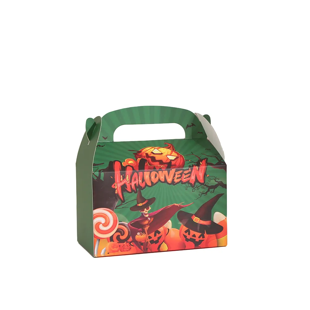 Tùy chỉnh cấp thực phẩm carton phân hủy sinh học Halloween kẹo đồ ăn nhẹ Cookie bánh bao bì carton kỳ nghỉ Quà Tặng điều trị hộp bán buôn