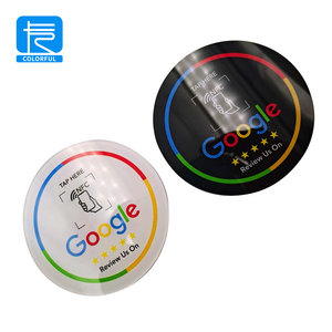 Custom Acrylic NFC Bar Menu Sticker Google <strong>Facebook</strong> square Round Review Us on google Review Plate Table Sticker