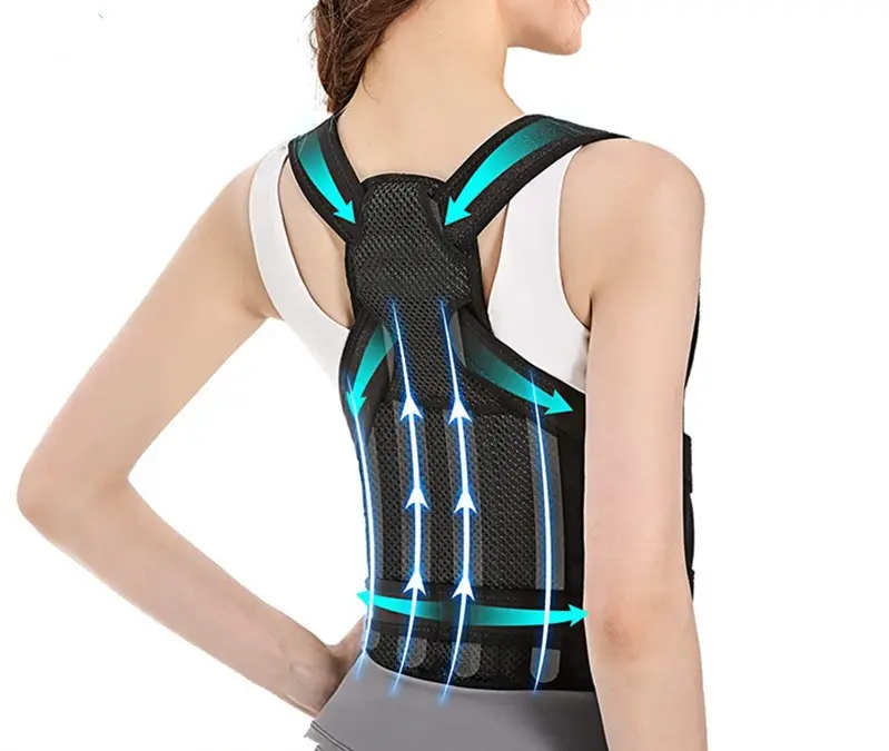 Il tutore di supporto per la spalla in neoprene di vendita calda personalizzato FSPG allevia il correttore posturale del dolore lombare