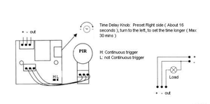 TOADA Controlador Interruptor Temporizador Retardo IR Infrarrojo Movimiento del cuerpo humano 12V PIR Detector de movimiento Sensor Circuito - Product Image 5