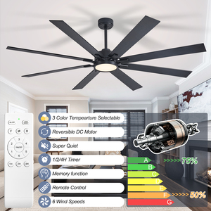 Fabrika doğrudan satış 72 inç tavan vantilatörü 8 bıçakları büyük boy uzaktan kumanda ile endüstriyel DC Led tavan vantilatörü ışık - Product Image 6