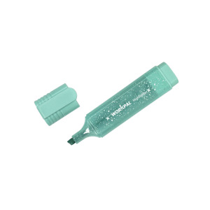 Fabricante personalizado 6 colores cincel punta resaltador pluma conjunto brillo resaltador marcador para escribir