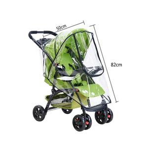 Universal Stroller <strong>Rain</strong> <strong>Cover</strong> with Zip Front Opening PVC Transparent Waterproof Wind <strong>Rain</strong> Weather Shield Protector for Pushchair - Product Image 6