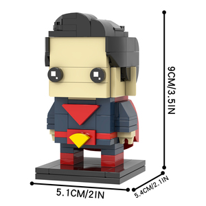 Moc7572 Clark Kent 188PCS vuông đầu gạch siêu anh hùng nhân vật hạt lắp ráp DIY xây dựng mô hình khối trẻ em Quà Tặng đồ chơi - Product Image 3
